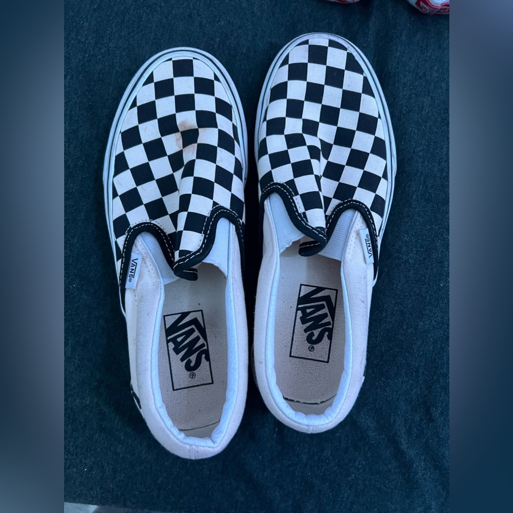 Black checked vans